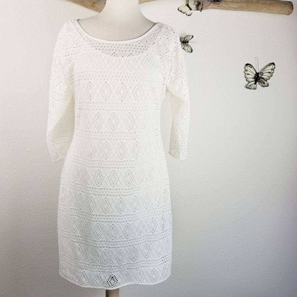 Express lace dress with slip size large